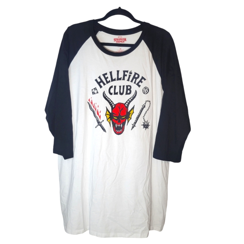 Stranger Things Hellfire Club Baseball Jersey Siz… - image 1